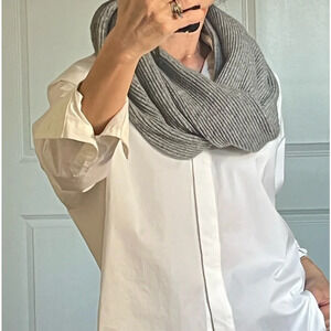 J.Crew 100% cashmere infinity scarf in gray